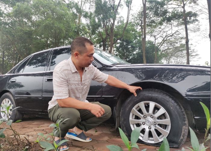 Công an vào cuộc điều tra vụ hàng loạt ô tô bị “xén” rách lốp