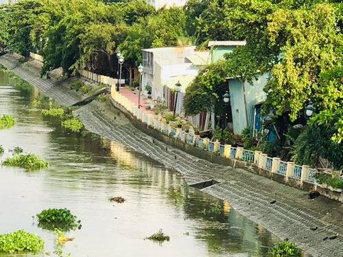 Kè kênh Thanh Đa tiếp tục sạt lở